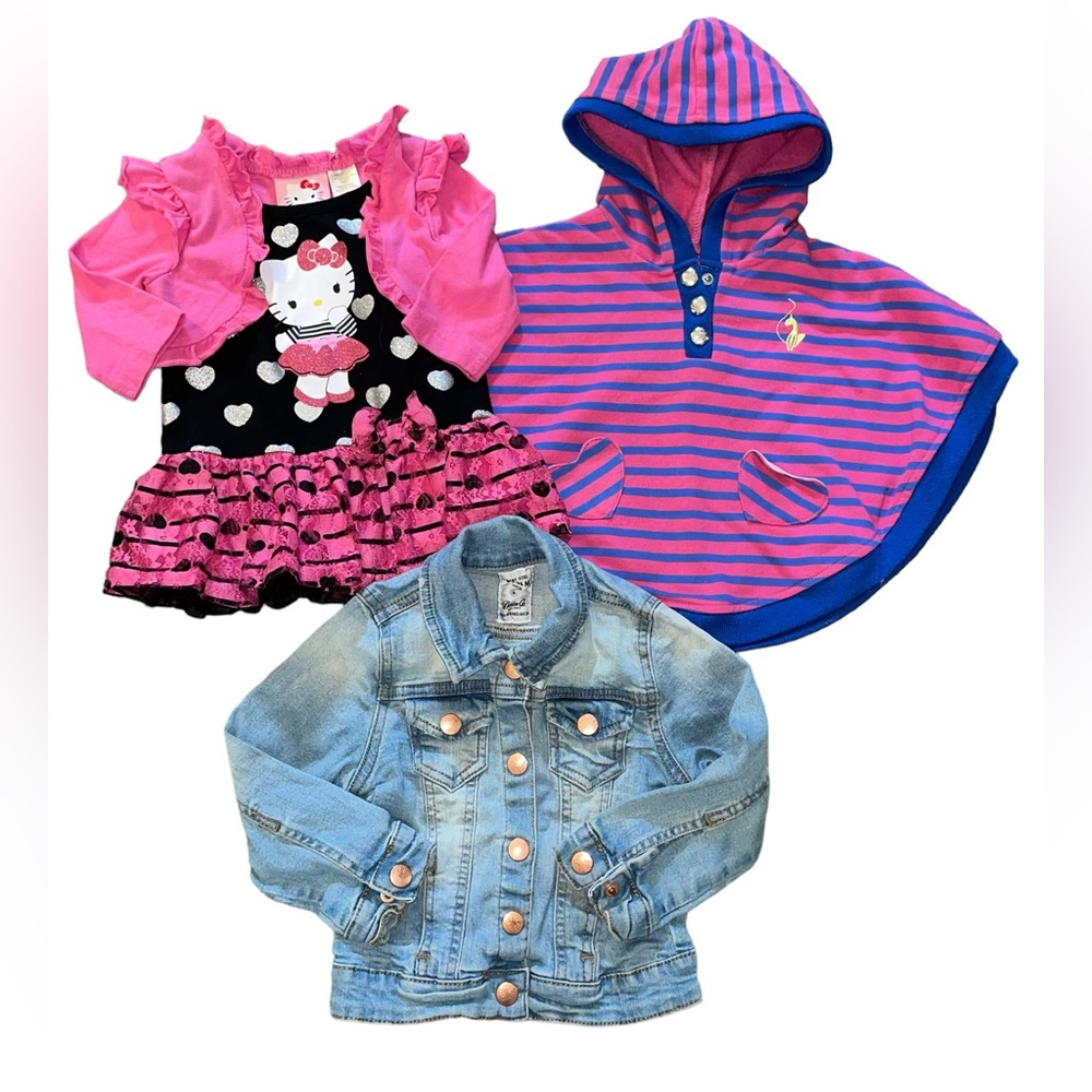 Lot of 3 Girls Clothes 24 Months Toddler Hello Kitty Baby Phat Denim